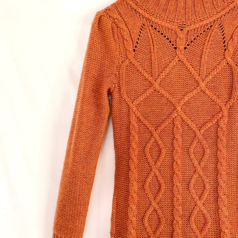 Burnt Orange Sweater Dress - Picture 2 of 3